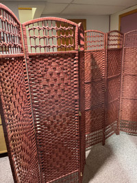 Weave Folding Screen - Dark Beige - 4 Panels