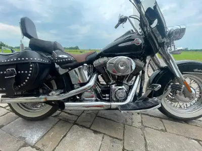 2004 HD heritage softail FLST CI Custom screaming eagle pipes,custom seat and handle bars. Quick det...