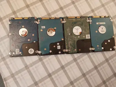 Four used laptop hard drives HDD.  . Ideal for upgrades or repla, View more