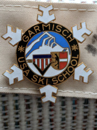 Vintage Garmisch USA Ski School Enamel Pin