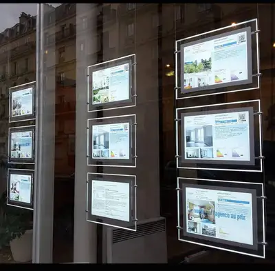 3 Pcs HKSIGN Real Estate Office Window Hanging Acrylic Poster, View more