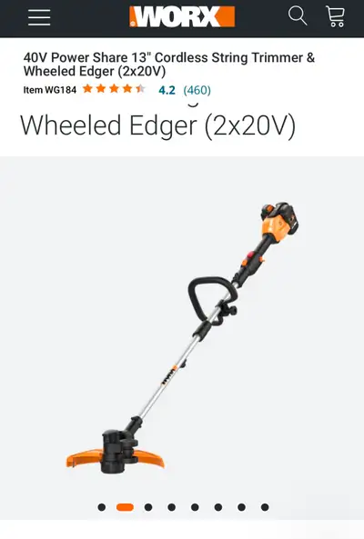 Worx 40V String Trimmer & Wheeled Edger Brand New in Box, View more