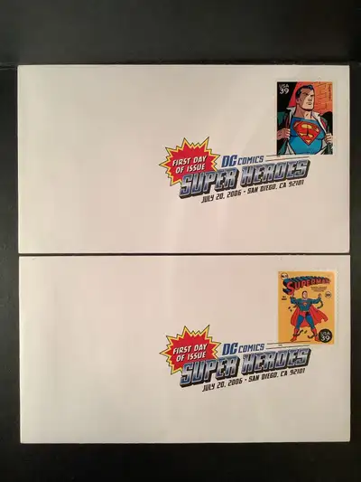 DC Super Heroes July 2006 First Day Cover Stamps ( 20 ), View more