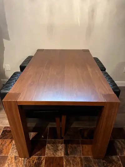 Wood Dining Table + 6 Chairs – Excellent Condition, View more