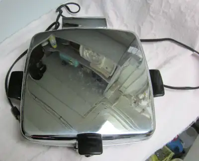 nice MCM appliance; you'll be a waffle wiffer with this shiny chrome working Sunbeam waffle baker. M...