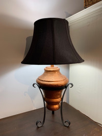 Vintage table lamp cast iron base