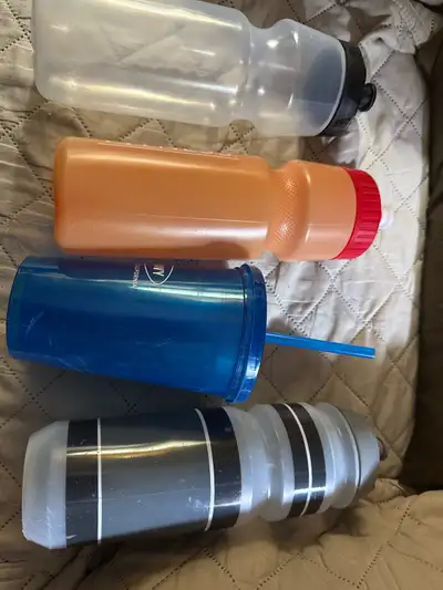 6 plastic water bottles, View more