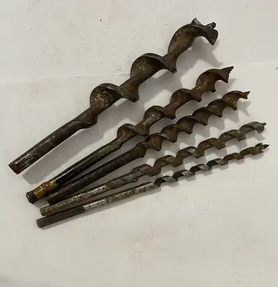 Lot of 5 Auger Bits, View more