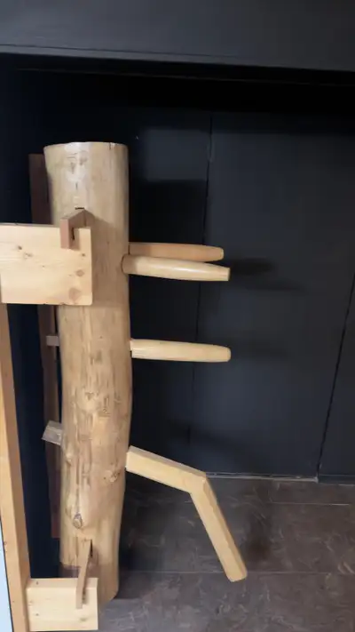 Martial art wooden dummy exercise, View more