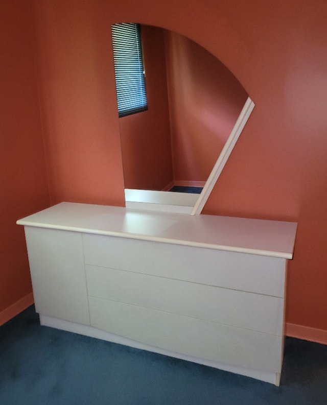 Meuble Commode Chambre Mélamine Blanc Cassé Commodes et armoires