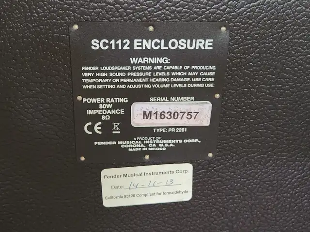 FENDER SC112 CABINET in Amps & Pedals in St. Catharines - Image 4