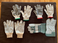 NEUFS : 5 paires de gants de travail LARGES 15$ pour le tout