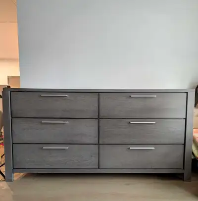 4 pieces grey bedroom furniture set, View more