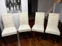 4 parson chairs in fantastic condition