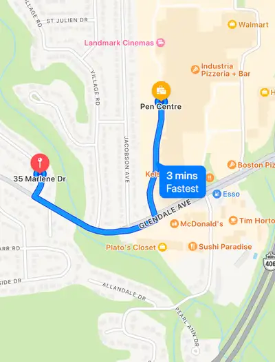 Property Highlights: ✔ Prime Location: • 4 min drive (2.5 km) to Brock University • 1-min Drive to P...