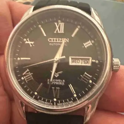 Citizen automatic mechanical movement, sapphire glass., View more