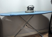 Ironing table with Panasonic steam dry iron