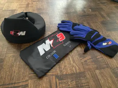 Go Kart Racing Neck Guard and Gloves, View more