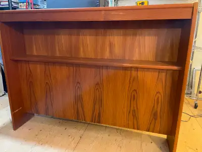 DOUBLE BED 59 INCH TEAK HEADBOARD WITH SHELF & LIGHTS, View more