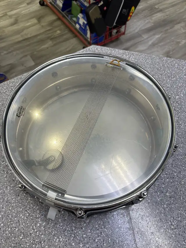 Ludwig Suprahonic Snare Drum  14x5.5 Blue Olive Badge in Drums & Percussion in Oshawa / Durham Region - Image 5