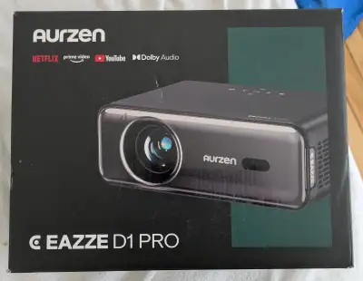 Open Box and also has 100 inch projector screen. Aurzen D1 Pro Smart Projector with DoIby & DBX-TV T...