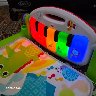 Fisher-Price Baby Playmat Deluxe Kick & Play Piano Gym Learning, View more