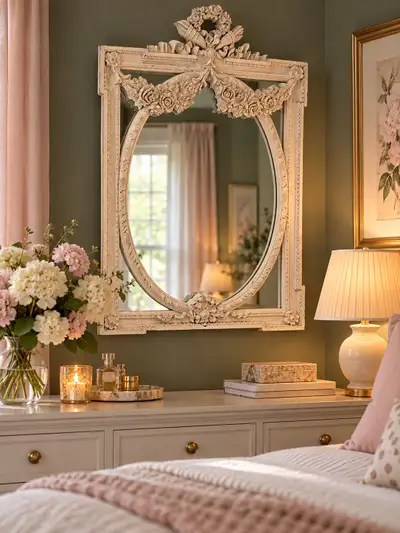 beautiful French shabby chic mirror , View more