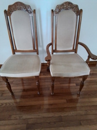 Six dining chairs