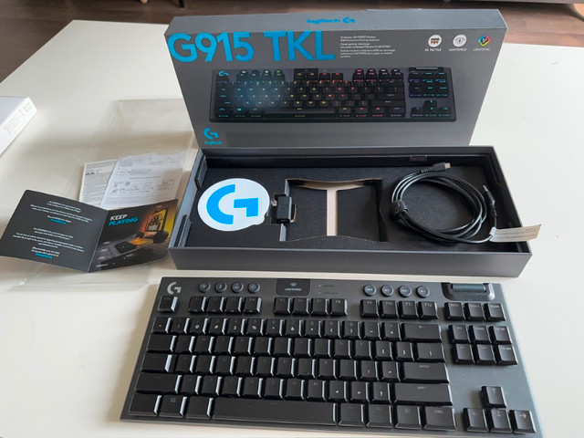 Logitech G915 TKL Gaming Keyboard with Brown Tactile Switches in Mice, Keyboards & Webcams in Winnipeg