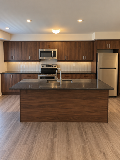Custom Walnut Kitchen Cabinets with Island | Kitchen Renovation, View more