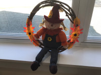 Halloween Wreath With Scarecrow