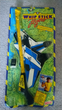 Vintage Whip Stick Flyers toy plane by Galoob 1988 (On Card)