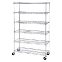 6 Tier NSF Steel Wire Shelving Rack commercial
