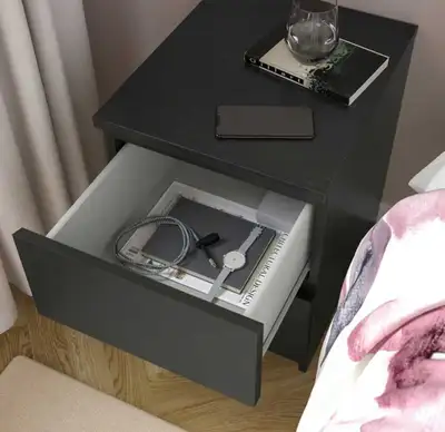 Tables de chevet noir brun, View more