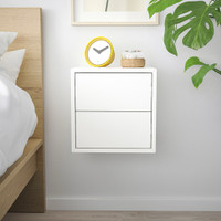 IKEA EKET Wall cabinet with 2 drawers, white,