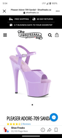Purple pleaser shoes size 5