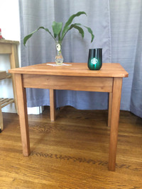 Side Table 25 inches high/ Natural Wood End table