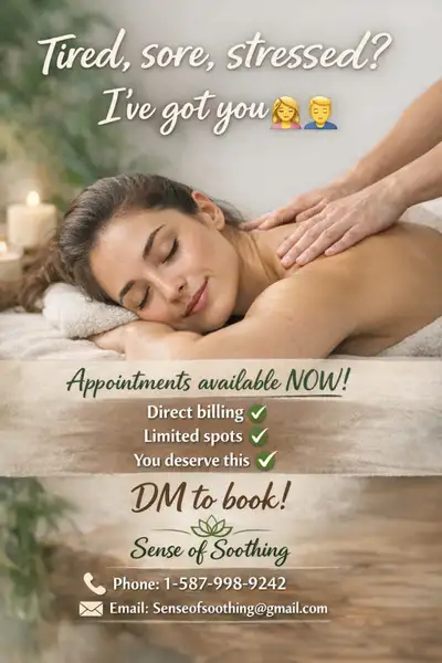 Deep Tissue Massage  RMT  Direct Billing  Bridlewood SW Calgary, View more
