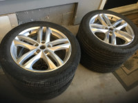 Four summer Tires with alloy rims in good shape