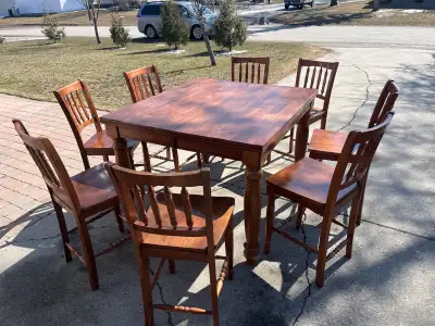Dining table and chairs, View more