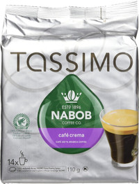 Tassimo Nabob Café Crema Coffee Single Serve T-Discs, 110g