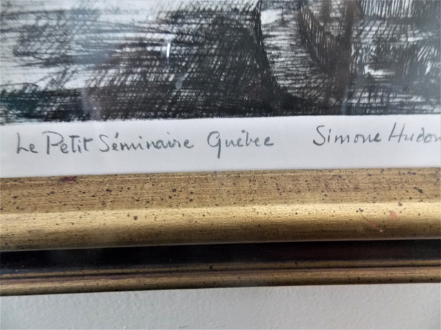 Dessin du Petit Séminaire de Québec ( Simone Hudon ) dans Art et objets de collection  à Longueuil/Rive Sud - Image 3
