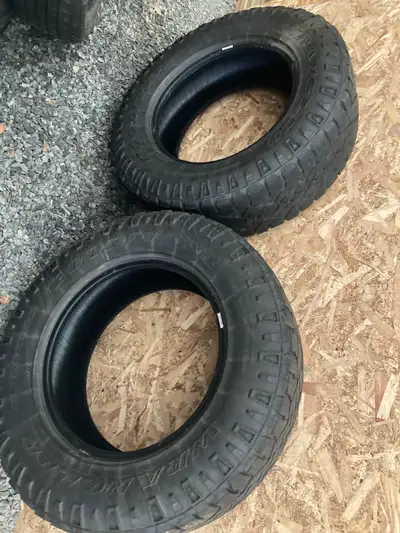 I have for sale a set of 2 goodyear wranglers duratrac 255/70/18 good amount of tread. $125. located...