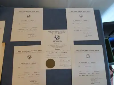 A vintage paper collectible, this is a GRADUATION DIPLOMA from WESTERN LAVAL HIGH SCHOOL of the NORT...