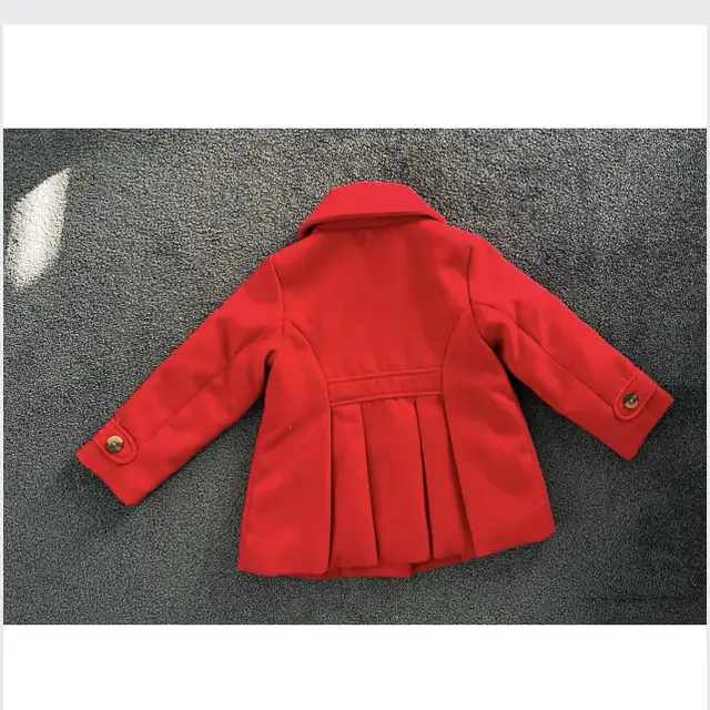 tomatoe red pea coat girl size 4T in Kids & Youth in Ottawa - Image 3