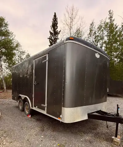 2013 Cargo Mate enclosed trailer. Barn door style which is harder to find but much easier to load. T...