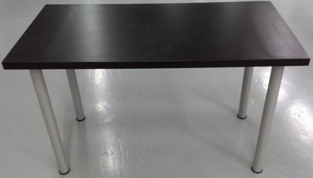 IKEA BLACK TOP TABLE WITH 4 STEEL LEGS. in Other Tables in Mississauga / Peel Region