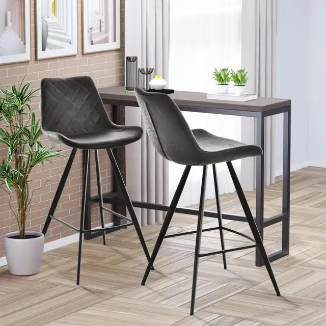 Microfiber Cloth Bar Stool, Multi-functional Kitchen Stools, Ba in Chairs & Recliners in Markham / York Region - Image 7