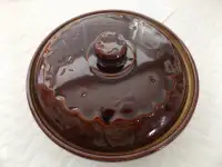 Vintage  Covered Stoneware  Casserole