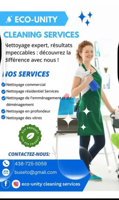 Hello I am looking for a buisness partner to run a cleaning company in Montreal.contact me if someon...